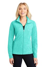 Port Authority Ladies Heather Microfleece Full-Zip Jacket