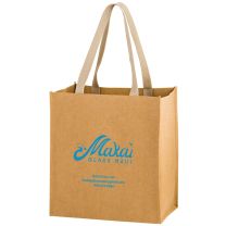 TSUNAMI - WASHABLE KRAFT PAPER GROCERY TOTE BAG WITH WEB HANDLE