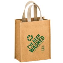 CYCLONE – WASHABLE KRAFT PAPER TOTE BAG WITH WEB HANDLE