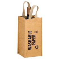 TORNADO – WASHABLE KRAFT PAPER WINE TOTE BAG – 1 BOTTLE