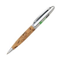 Cork Ballpoint Pen-Silver