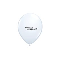 11 Inch White Wyndham Destinations Balloons